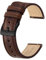 BISONSTRAP Leder Armband, Klassisches Ölgewachstes Leder, Uhrenarmband für Herren und Damen, Schnellverschluss, 22mm, Kaffeebraun (Schwarze Schnalle)