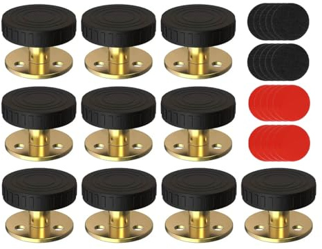 Kellegour Pieds de Meubles Réglables et Autocollants,10 pcs 33-40mm Pied Reglable pour Meuble,Pied de Meuble Reglable avec Patin Anti-Rayures,Pieds réglables pour Armoires,Pieds de Lit,Tables,Canapés