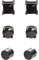 Airokiy Ohrring Clip damen Schwarzer Magnet Ohrringe mit Magnet Ohrclips Schwarz Ohne Ohrlöcher Magnetisch Clip Ohrklipser Zirkonia 3 Paare 6mm
