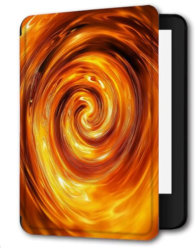 Case For 6 Amazon Paperwhite 10th Generation (Model No.PQ94WIF) 2018 Released PU Leather Case Paperwhite smart Sleep/Wake Paperwhite Cover-Golden Spiral Geometric Art