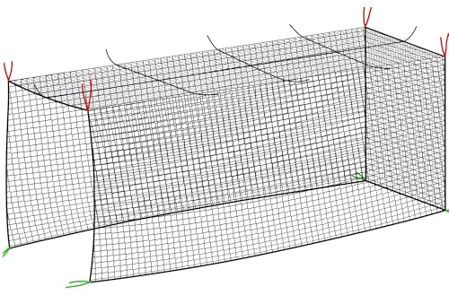 Baseball Batting Cage Nets-20/35FT Baseball Training Cage Net for Backyard