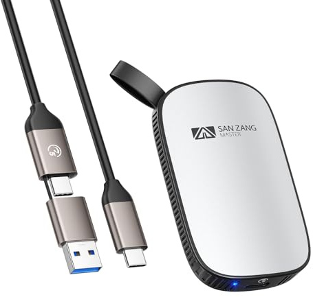 SAN ZANG MASTER Externe SSD 2T Portable SSD Modernes Minimalistisches Speicherkapazität SSD Festplatte Extern/Leichtes Aluminiumgehäuse/USB-C Kompatibel mit PC/Laptop/Phone 15/16/17