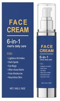 Gesichtscreme Männer, Herren Anti-Aging Und Feuchtigkeitscreme Mit Kollagen Und Koffein Extrakt Reduziert Falten Und Augenringe Pflege Für Alle Hauttypen (1PCS, 50g)