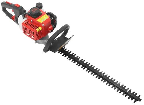 Cortasetos de gasolina, 22,5 cc, 2 tiempos, monocillo: 0,65 kW, tasa de mezcla de combustible, 25:1, cortasetos, tijeras de podar, longitud de la hoja: 56 cm, tijeras para arbustos, herramientas de