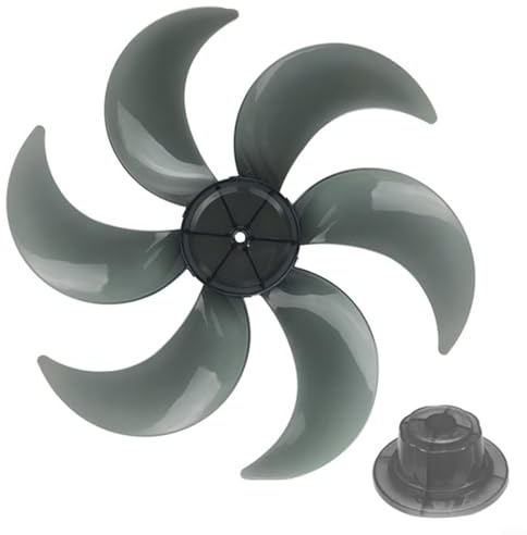 Fauhapyway 16 Inch Plastic Silent Fan Blade Replacement Part 6 Blades With Nut Cover For Standing Pedestal Fan Table Fan