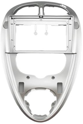 Marco de Radio para Citroen para Xsara para Picasso 1999-2010 Radio Fascia Video Panel Player Audio Frame Dashboard Mount Kit Wire Suit(Marco Plateado)