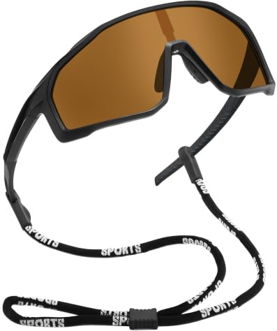 Joopin Gafas Ciclismo Hombre Mujer Polarizadas Deportivas | Montura TR90 Ligera, Protección UV400, Envolventes, con Estuche y Cuerda, para Running, Bicicleta, Senderismo, Pesca, Golf
