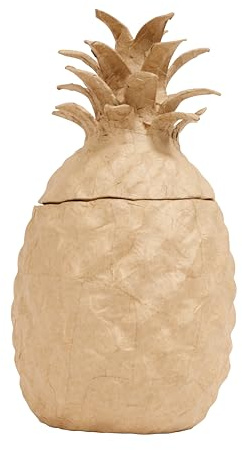 Décopatch BT094C - Pappmaché Dose Ananas 14x14x26cm zu Personalisieren