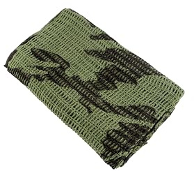 Web-tex Scrim Net Scarf 1m x 1m (39 x 39) – Tactical Cotton Military Face Cover Wrap, Lightweight Breathable Outdoor Scarves for Dust, Wind & Sun, Cold Night Protection – Camo