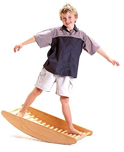 EDUPLAY 170-255 Sprossenwippe, Balanciersteg, aus Holz, Natur
