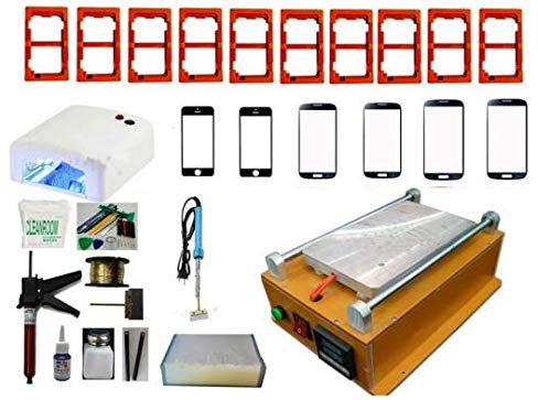GOWE komplettes Set (12mold + 12 Glass Schnitt + Draht + Lampe + Kleber Pistole + 2 Glue + 2Remover) LCD Separator Maschine integrierte Pumpe