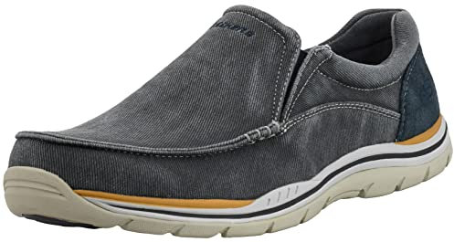 Skechers Expected Avillo Relaxed-Fit Slip-On Loafer Mocasines para Hombre, Azul, 50.5 EU