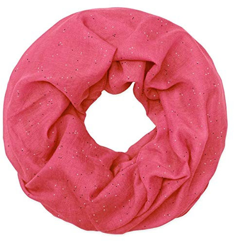 Soul-Cats Loop-Schal/Halstuch mit Glitzer in der Farbe pink