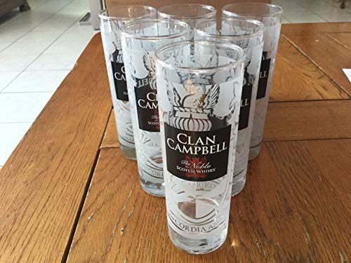 Clan Campbell Lot de 6 Verre a scoch Whisky Neuf 22cl