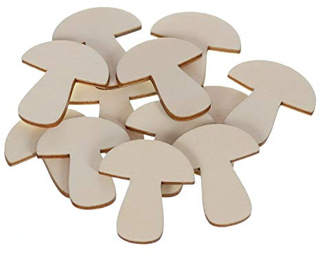 Holz Pilze - 1-10cm Streudeko Basteln Deko Tischdeko, Größe:Pilze 2cm, Pack mit:25 Stück