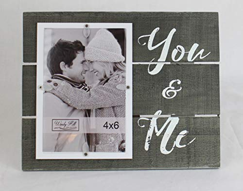 You & Me Wand- oder Tisch-Bilderrahmen aus Echtholz-Lamellen, 10 x 15 cm, 694000