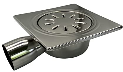 Bodenablauf Edelstahl Duschablauf Badablauf Abgang Horizontal 150 x 150 mm DN50