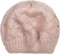 styleBREAKER Damen Strick Baskenmütze mit Zopfmuster, Winter, Barett, Franzosen Mütze 04024166, Farbe:Altrose