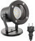 ledscom.de Außen-Strahler Fluter MIBU für außen, Edelstahl, schwarz, inkl. LED GU10 Lampe (warmweiß, 2,339W, 227lm, 110°)