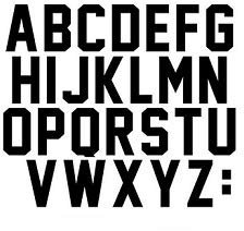 Fanbrilliant 2 Inch Iron On Letters Total 78 Pieces Triple A to Z Iron On Transfer Letters for Sport Jerseys T Shirts Team Name (Black)