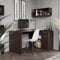 RICOO Eckschreibtisch Holz WM083-FM, Schreibtisch in L-Form, 136×101×7 cm, Winkelschreibtisch mit Regal & Schubladen, Computertisch mit Stauraum, Bürotisch für Arbeitszimmer, Dunkelbraun