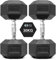 You vs You Hex Dumbbells Weights Pair for Home Exercise | 30kg Set of 2 Hexagonal Weight Rubber Encased for Home Fitness Gym Workouts Training Muscle Building & Conditioning | Unisex | Strength Fit
