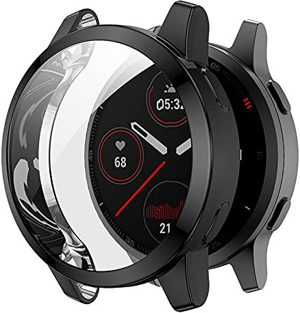 Chofit Coques compatibles avec Garmin Venu 2S/Vivoactive 4S, film de protection d'écran plaqué TPU, coque de protection intégrale pour Venu 2S (noir)