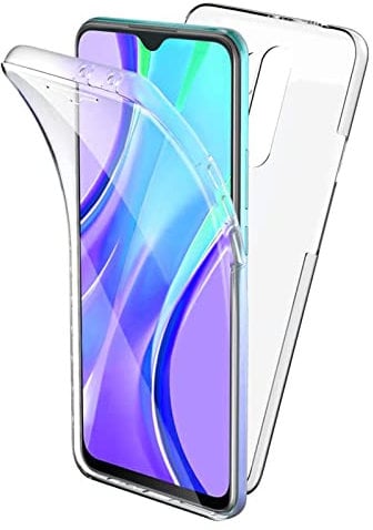 TBOC Coque Compatible avec Xiaomi Redmi 9 - Redmi 9 Prime [6.53] Housse [Transparent] Complète [Silicone TPU] Full Body [360 Degrés] Intégral Protection Portable Etui Anti Choc Rayures