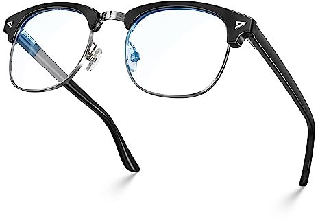 VISOONE Spring Hinge Blue Light Blocking Glasses Square with Anti Computer Glare for Gaming Women and Men MONTANA