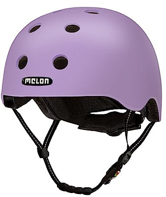 Melon Fahrradhelm »Venice« für Damen, Herren und Kinder | Leichter & sicherer urbaner Cityhelm mit Magnetverschluss, individuell anpassbar in lila, Pastell | Größe M-L (52-58 cm) …