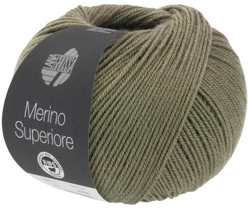 LANA GROSSA Merino Superiore | Pure, extrafeine Merinowolle waschmaschinenfest und filzfrei | Handstrickgarn aus 100% Schurwolle (Merino extrafein) | 50g Wolle zum Stricken & Häkeln | 180m Garn FB13