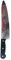 FIESTAS GUIRCA - Bloody PVC Kitchen Knife 35 cm - Costume Accessory - Cosplay for Halloween - Theme(s):
