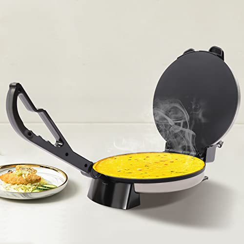 Machine à crêpes électrique pour chapati Roti Maker, presse à tortilla électrique, multifonctionnelle, avec fabrication de plaques de cuisson en aluminium, tacos maison
