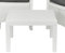 Table basse de jardin en plastique aspect rotin (blanc)