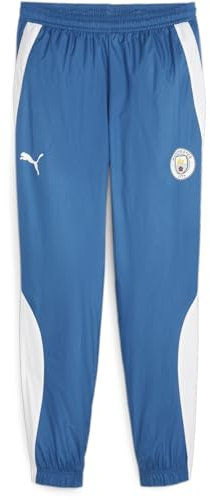 PUMA Mens Manchester City F.C. Pre-Match Woven Pants - Blue L