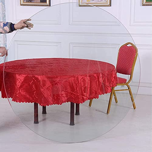 V3VOGUE Robusto Tablero De Cristal Templado, Tablero De Cristal Redondo, Diámetro 35/50/70/90/100cm, Cristales para Mesas, Resistente Al Calor 200℃, para Servir Comida Caliente