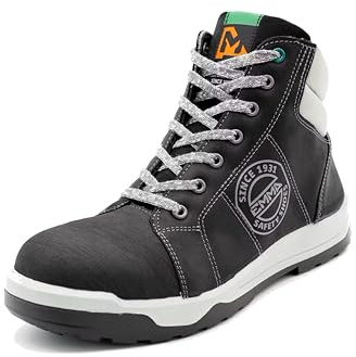EMMA Safety MM99554945 Street Born Sicherheitsschuhe - Metallfreie Sicherheitsschuhe mit klassischem Sneaker-Design - Modell: Clyde - EU Größe: 45 - Farbe: Schwarz