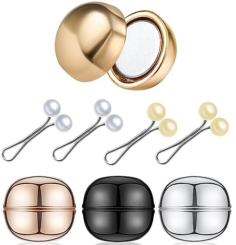 VMINOG 8 Pièces Hijab Femme Attacher Foulard Broche Aimantée Hijab Magnétique Epingle épingle pour Clip écharpe Multi-usages Broche Aimantée Forte épingle de Genre Magnétique pour Hijab écharpe