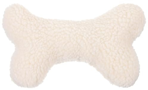 ABOOFAN Knochenförmiges Hundespielzeug Mit Quietscher Lammfell Spielzeug Hund Interaktives Kauspielzeug Für Welpen Und Kleine Hunde Zum Kauen Und Spielen 8.66X5.12X2.36 Zoll