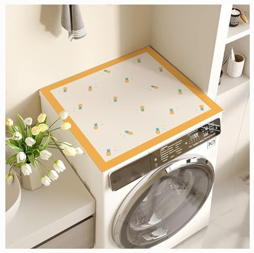 BLUEZY Mueble Lavadora Exterior, Nevera Cubierta Antipolvo, Cubierta Polvo De La Lavadora Cubiertas para Secadora Parte Superior Protege Eficazmente La Lavadora De Suciedad El Polvo G,50 * 50cm