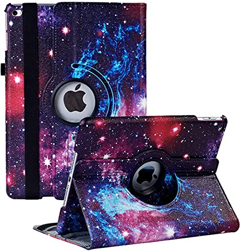 Funda para iPad 9.7 de 5ª/6ª generación (2017/2018)/iPad Air 2/Air 1-360 grados, rotación de 1-360 grados, con función atril y apagado automático (color galaxia)