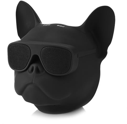 Segutage Altavoz inalámbrico portátil Bluetooth, reproductor de música estéreo en forma de perro, volumen más fuerte, reproductor de audio de sonido HD cristalino para PC, portátil, Mac, teléfono,