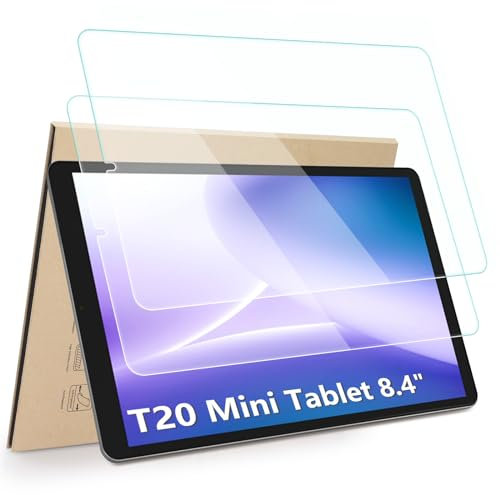 Hianjoo 2-Stück Schutzfolie Kompatibel für DOOGEE T20 Mini Tablet 8,4 Zoll, Displayschutz Kompatibel für DOOGEE T20 Mini Tablet 8.4'', Anti-Kratzer, Bläschenfrei, 9H Härte