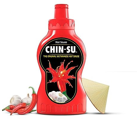 CHINSU Sauce piment douce Sriracha avec tomate, CHIN-SU Sauce chili vietnamienne originale, Sauce pizza, Sauce piquante à l'ail et chili Rippen, Sauce salsa, Sauce spaghetti, BBQ - 1 pack 250g