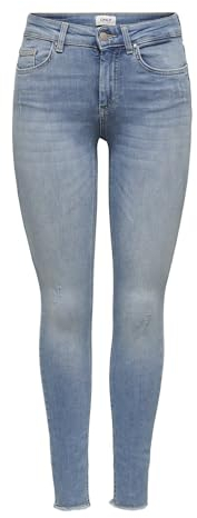 ONLY Female Skinny Jeans ONLlBlush Life Mid Skinny Fit Jeans, Farbe:Blau, Jeans/Hosen Neu:L / 34L
