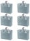 VENO 5 Pack Storage Organizer, Sturdy Zipper Top Carrying Bags - 22 Gallon Light Blue, 6 Pack for Clothes, Bedding, Comforters, Pillows