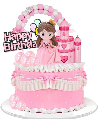 Prinzessin Cake Topper,10 Stück Prinzessin Schloss Kuchen Dekoration,Prinzessinnen Tortendeko,Shower Deko für Mädchen Dusche Kuchen Dekoration Hochzeit Geburtstag Party Dekorationen