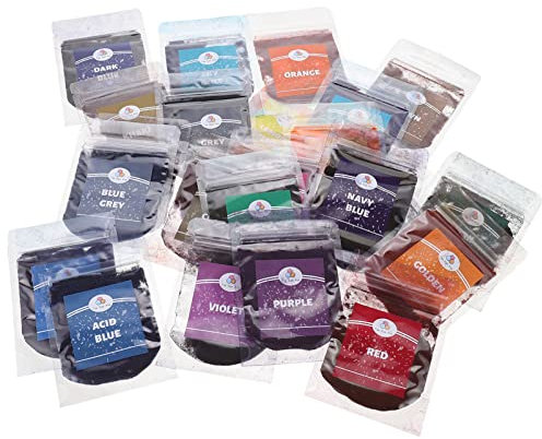 Milisten 24bolsas Kit Pigmentos Para Teñido Creativo Polvos De Tie-dye Para Vibrantes Para Fiestas Adultos Manualidades y Decoración De Ropa