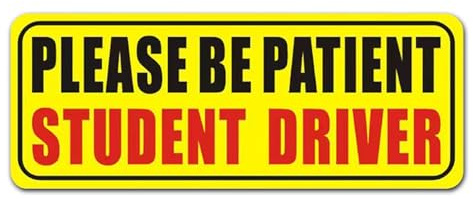 Student Driver Magnet, Student Driver Sticker, New Drivers Magnetic, Magnetic Car Signs, New Driver Bumper Safety Sign, with 9x4 Inches Clear Visibility Easy Installation for Car