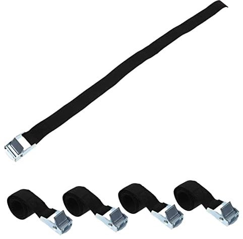 CRILSTYLEO 5pcs Ratchet Tie Down Straps Kit Adjustable Buckle Straps Heavy Duty Lashing Straps Ratchet Tensioning Belts for Motorcycle Trucks Trailer Luggage Cargo